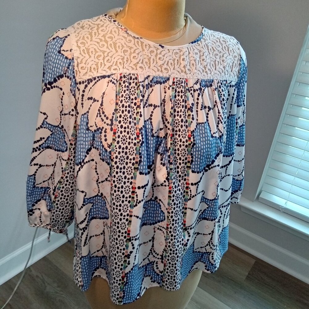2-$10... Red Camel OX Floral Peasant Blouse